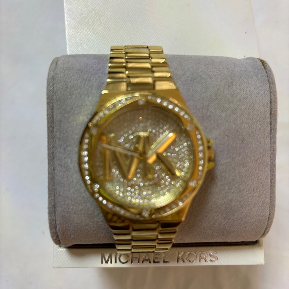 Michael Kors Gold Crystal Watch! Just purchased in December. Excellent condition